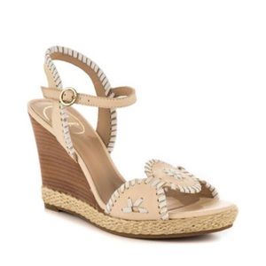 Jack Rogers white & bone Clare wedge